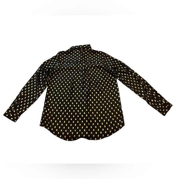 Who What Wear Women’s Black and Gold button up dress shirt size medium - Picture 2 of 7